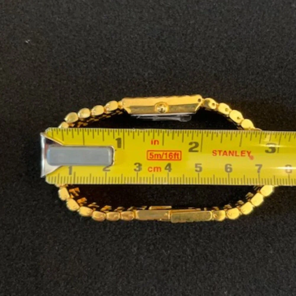 VINTAGE ACUET | Gold-tone bracelet watch-NEW Battery